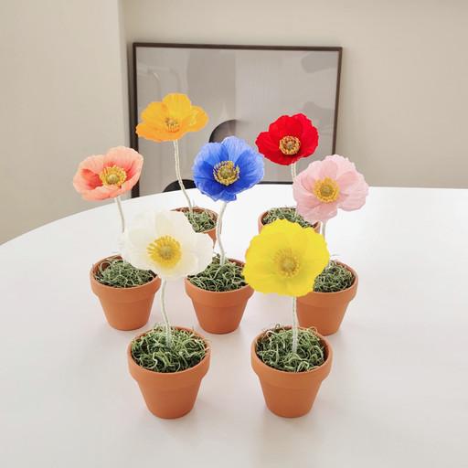 한송이 꽃화분(조화)🌷테이블장식 인테리어소품 꽃선물