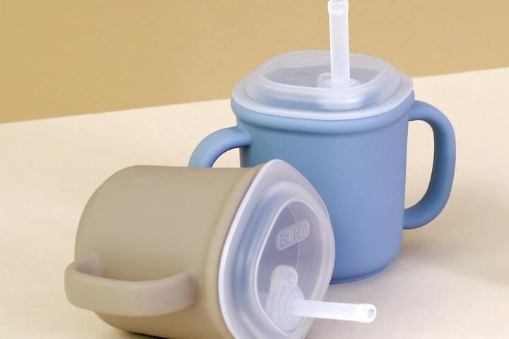 스스로 실리콘 양손 빨대컵 200ml / 3colors