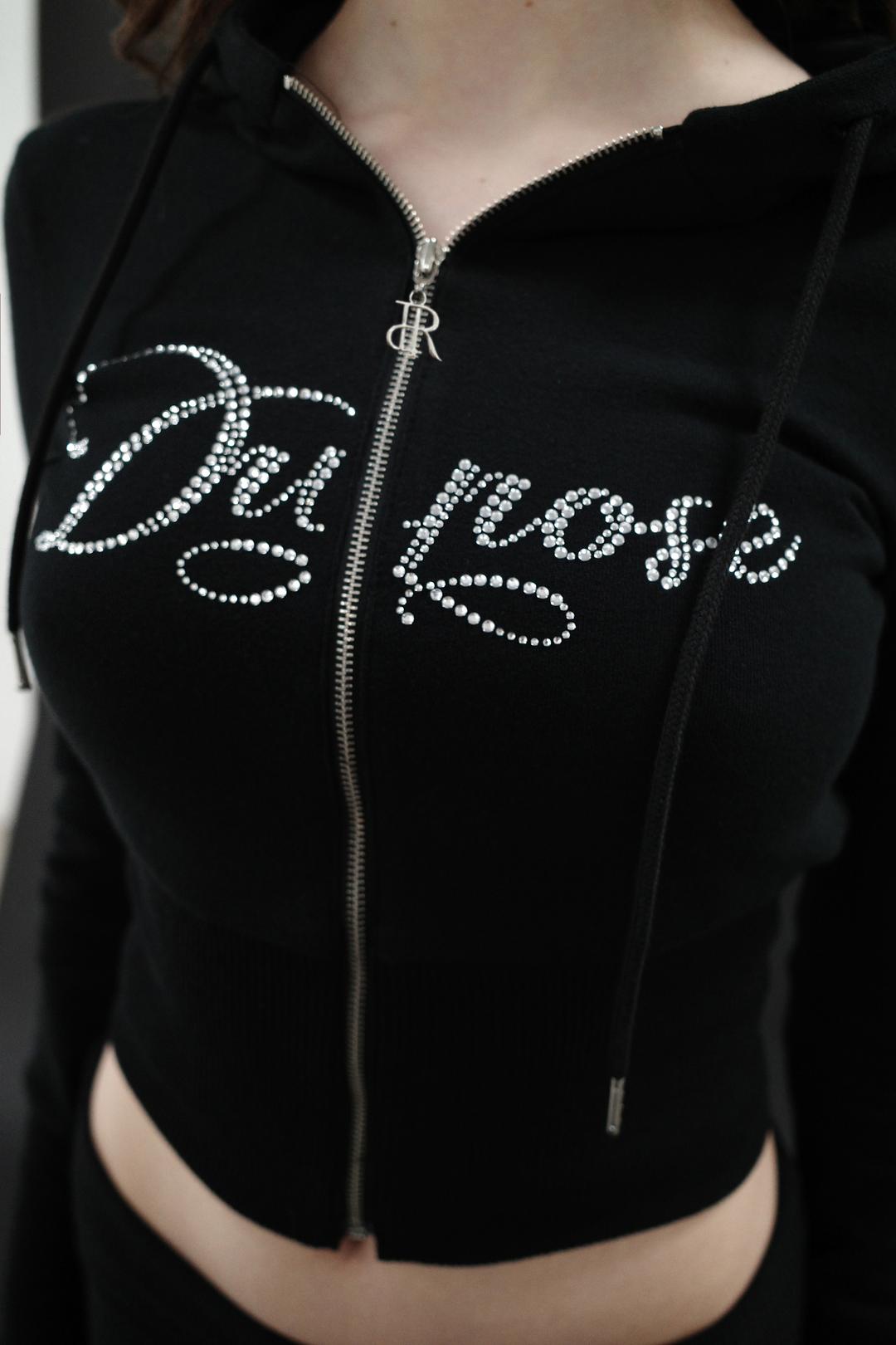 [1st Restock] RIB POINT HOOD ZIPUP (BLACK)