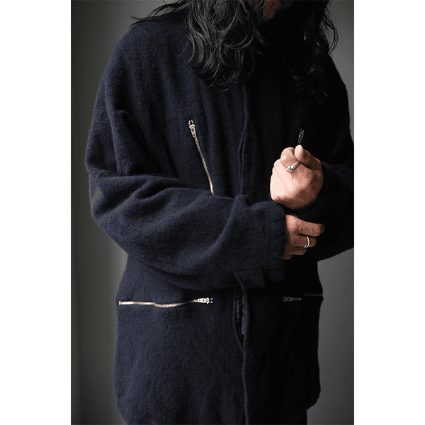 [COMOLI] SHRINKED WOOL MILITARY JACKET