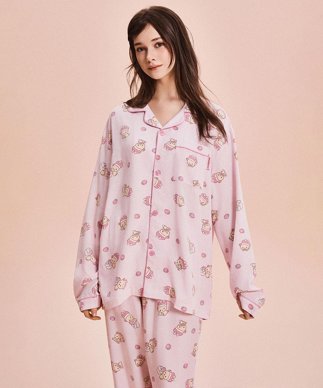 스파오 [리락쿠마] 쿠마들의 자유시간 긴팔 파자마_SPPPG23U04