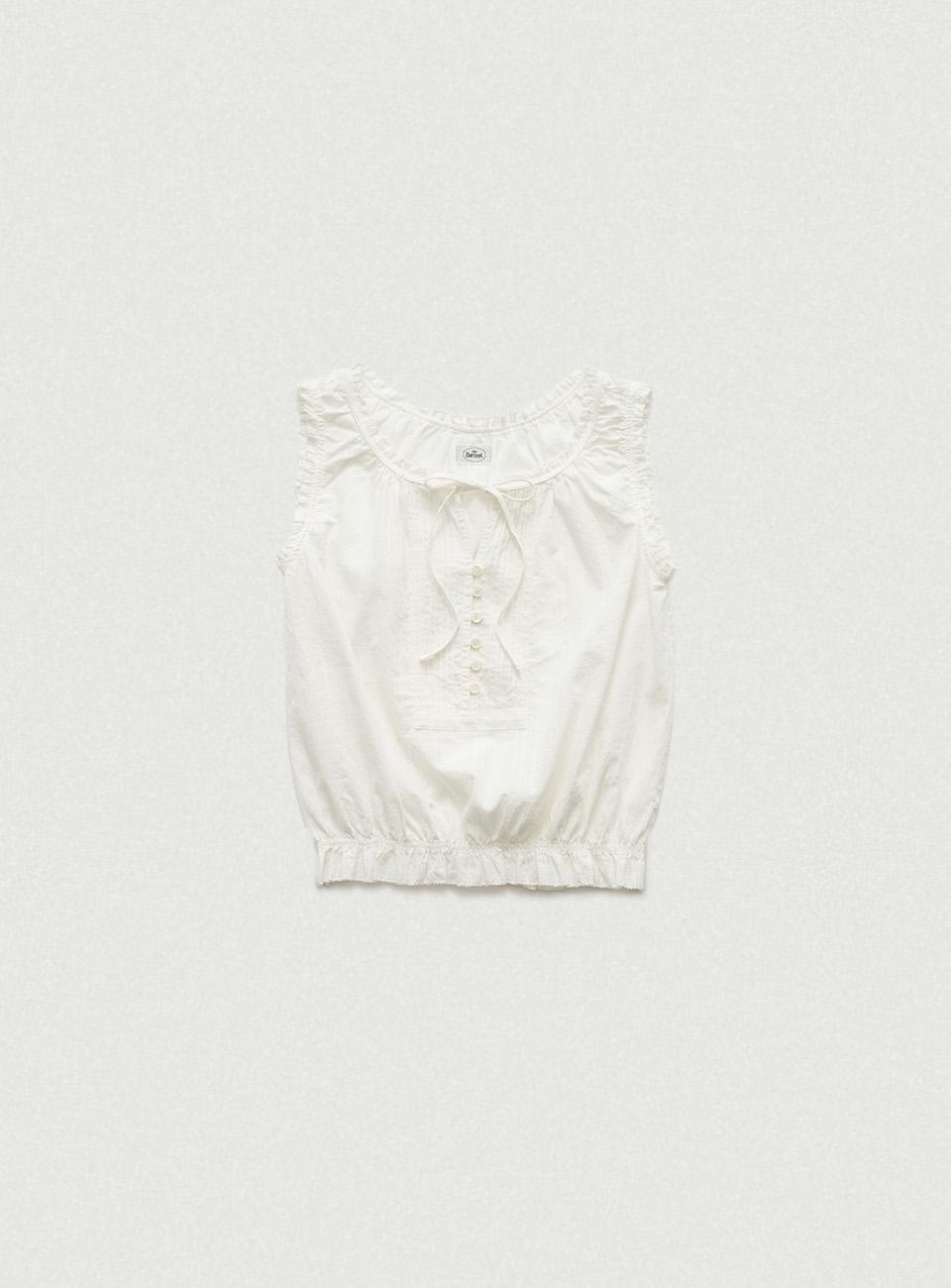 Pleatib Lace Sleeveless Blouse