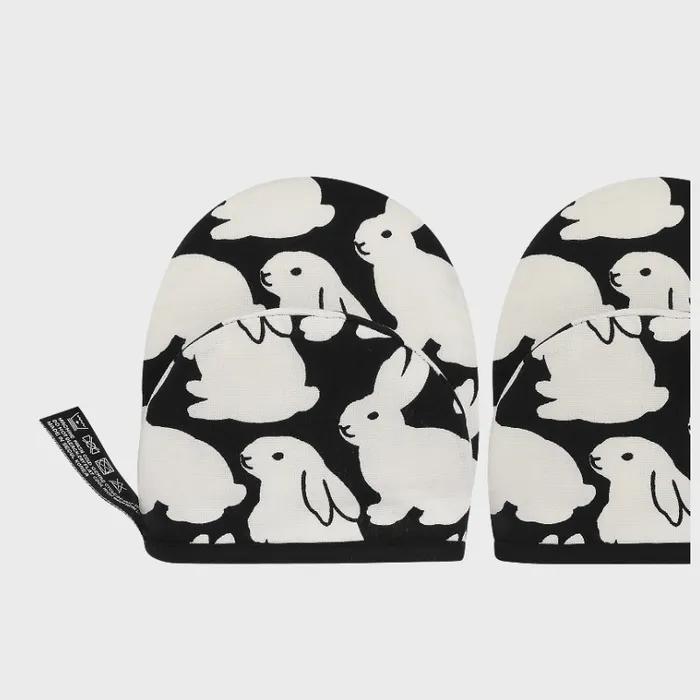 리틀 블랙 버니즈 주방 장갑 세트