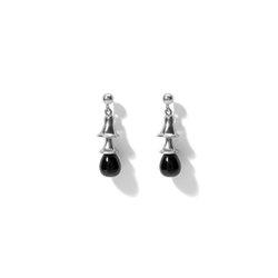 [본사정품/쇼핑백증정] BLACK BELL SILVER EARRINGS