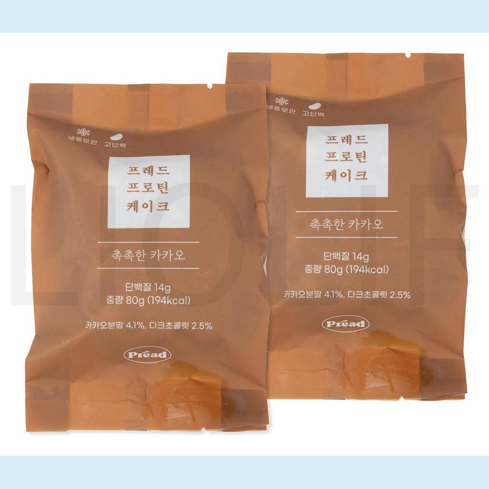 프레드 촉촉한 카카오 단백질 케이크 (냉동) 80g 2개