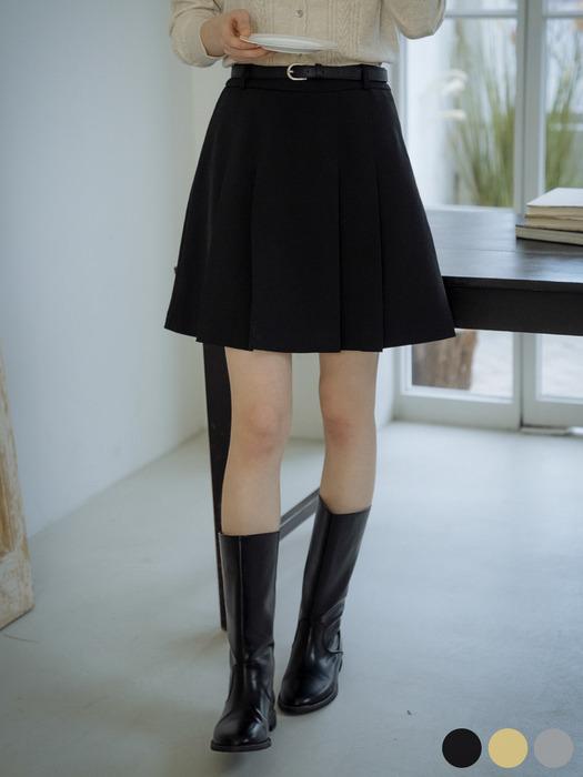 [알로하 PICK/추가쿠폰] Belt set pleats skirt[3color]