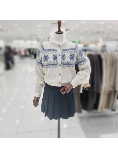노르딕눈꽃 라운드 니트가디건 VBBGD631_US