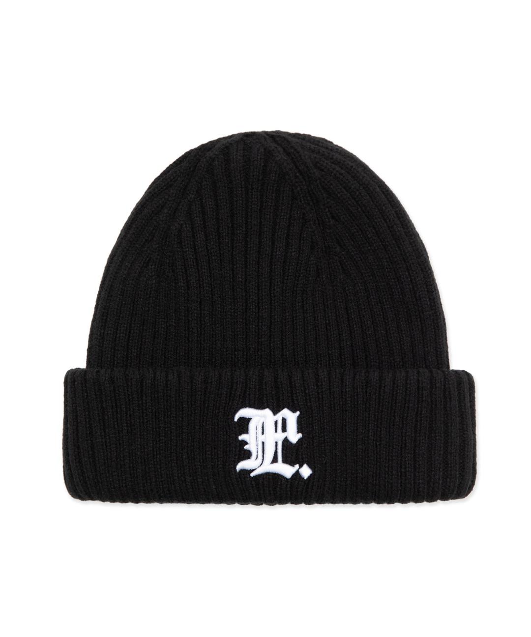 GOTHIC OVERSIZED BEANIE black
