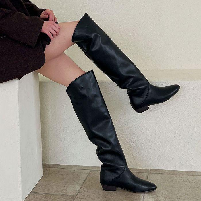 [서현님 착화]Bella thigh high boots_ black