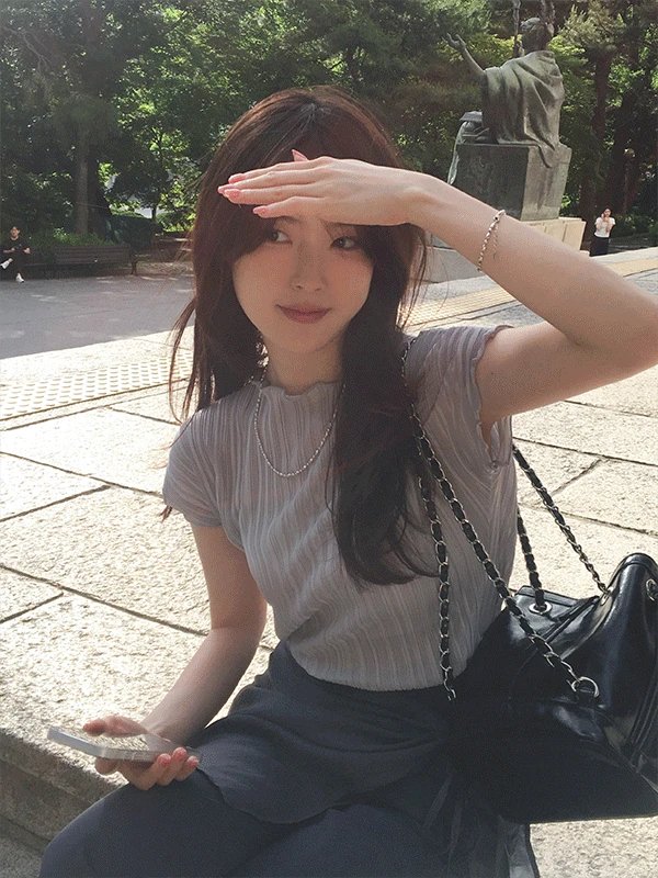 브론 플리츠 티 tee (3color)