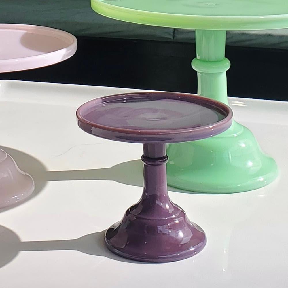 [Mosser Glass] 모서글라스 케이크 스탠드 (17cm) 에그플랜트