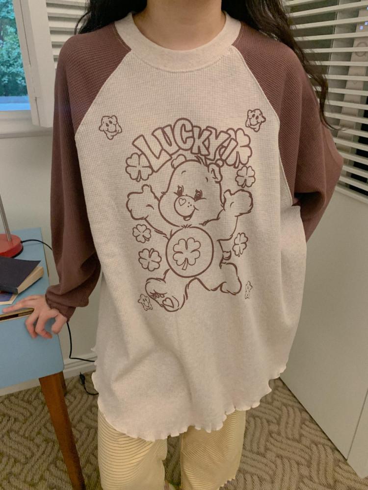 베어 나그랑 와플 티셔츠 3color