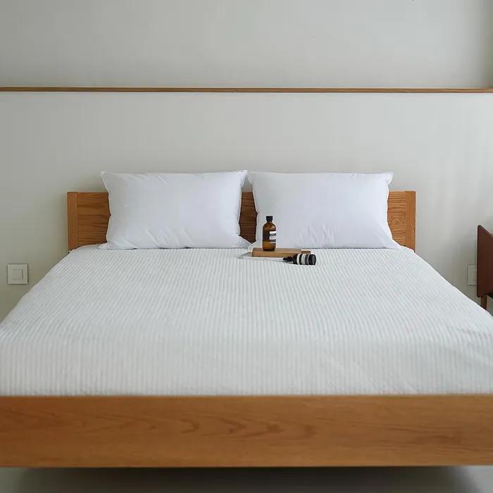 밀크 누빔 매트리스 커버 고무 밴딩 올인원