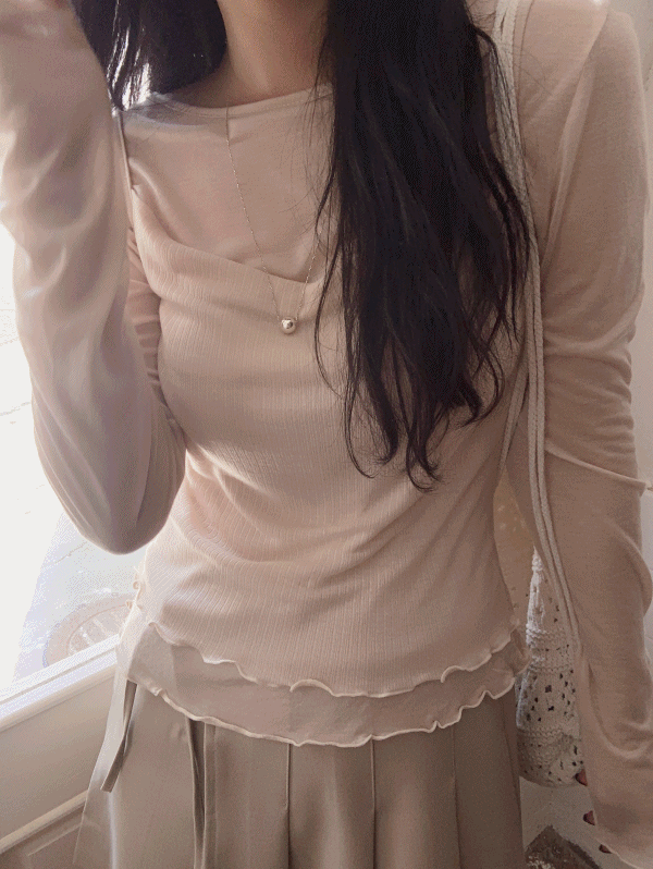 주문폭주🍑웨이 나시 & 티셔츠 set - 3 color (텐셀/시스루/가을신상/날라리/뷔스티에/기본티/소개팅룩)