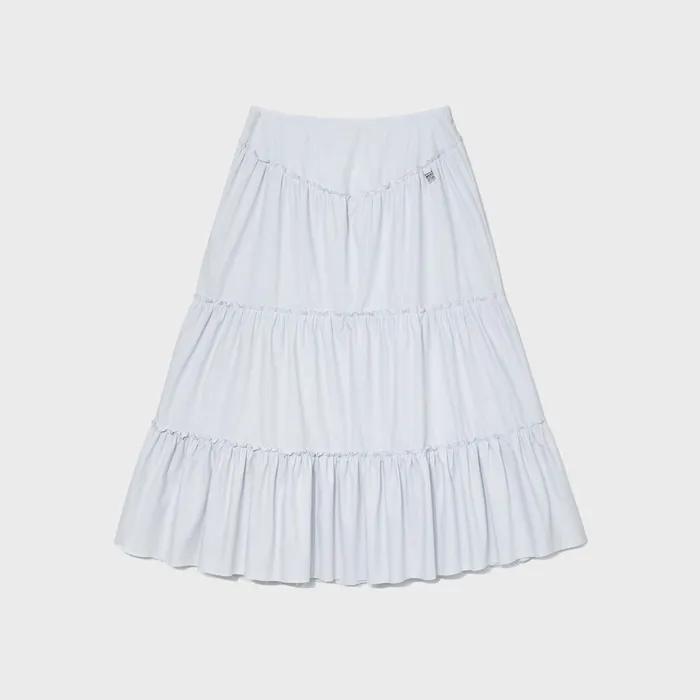 RODEO TIERED RUFFLE SKIRT (BABY BLUE)