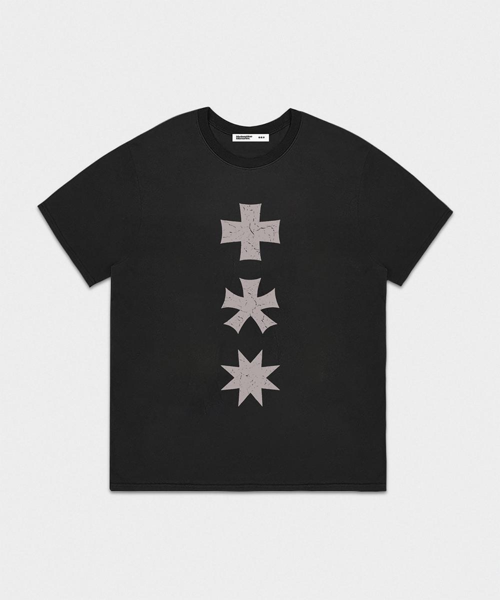 MM THREE SYMBOL LOGO T-SHIRTS (BLACK)