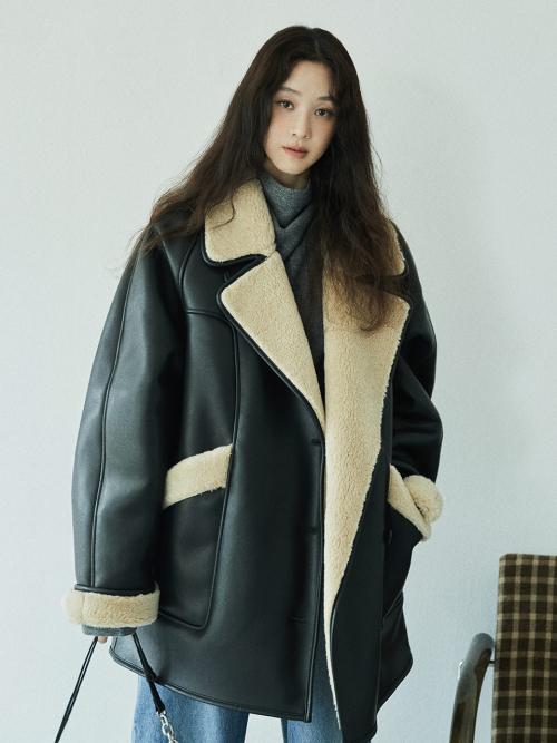 Faux Leather Shearling coat-Jacket SM4WJ934-10