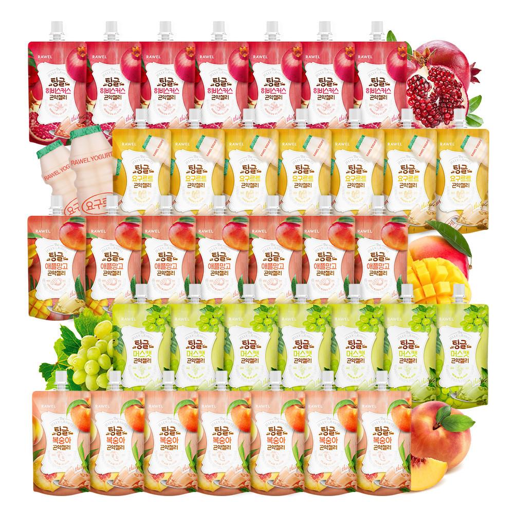 로엘 팅글 곤약젤리  6kcal (5가지맛 x 7팩) 총 35팩 1박스