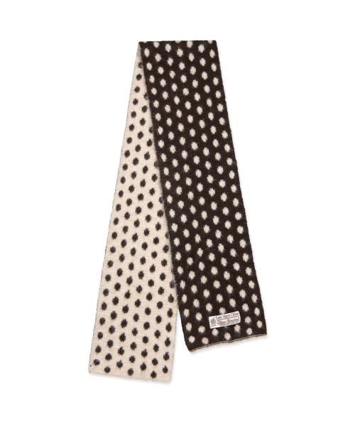 DOT KNIT MUFFLER brown