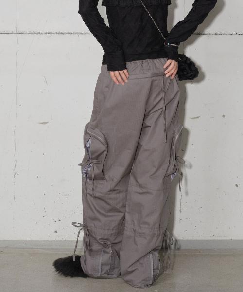 Side Pocket Silhouette Pants [Charcoal]