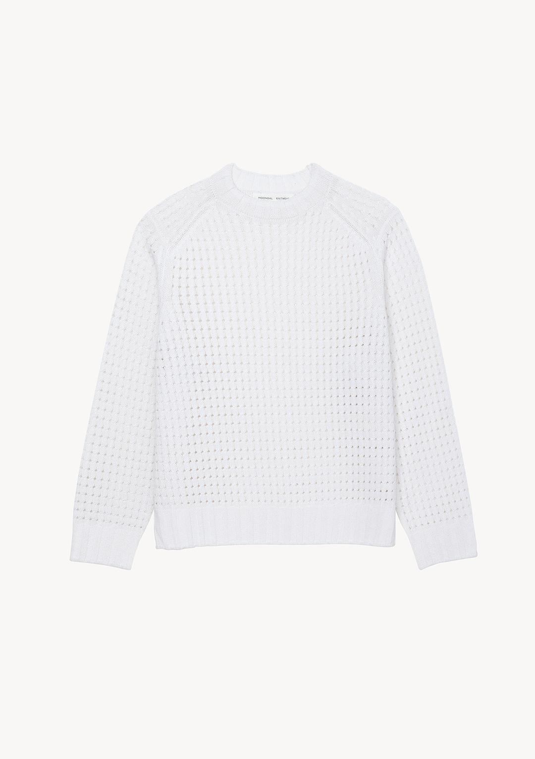Egg Crochet Knit in White