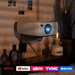 [예약구매] 제우스 L1200 FHD 가정용 캠핑용 4K 스마트 빔프로젝터