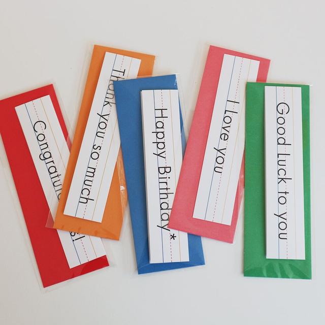 Folding Message Card 5종 - 축하/생일/감사/사랑/행운 (메세지카드)