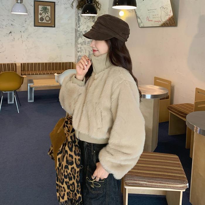 헤이나 퍼 크롭 점퍼