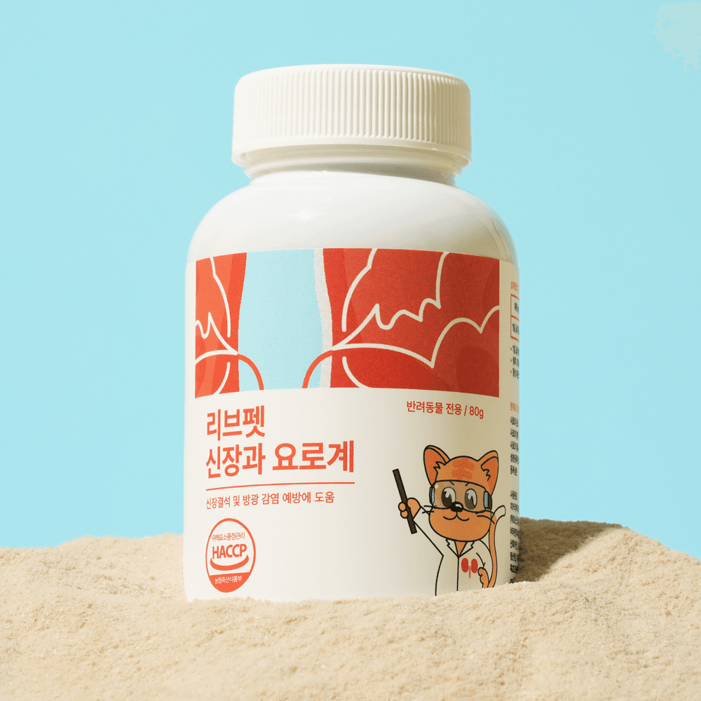 리브펫 신장과요로계 고양이 강아지 방광 신장 영양제 80g