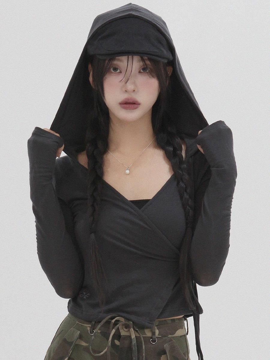 Cross lap hoodie (charcoal)10월7일 이후 순차배송