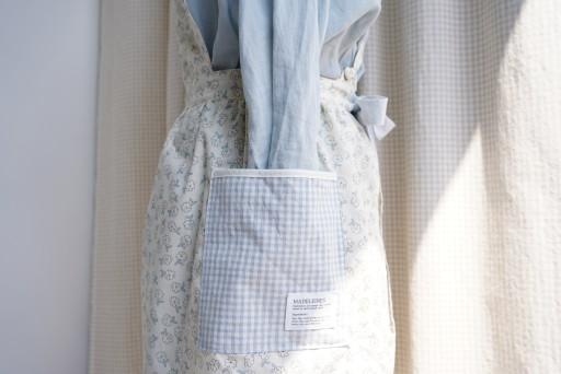 달리아 플라워 원피스 앞치마 100% 순면