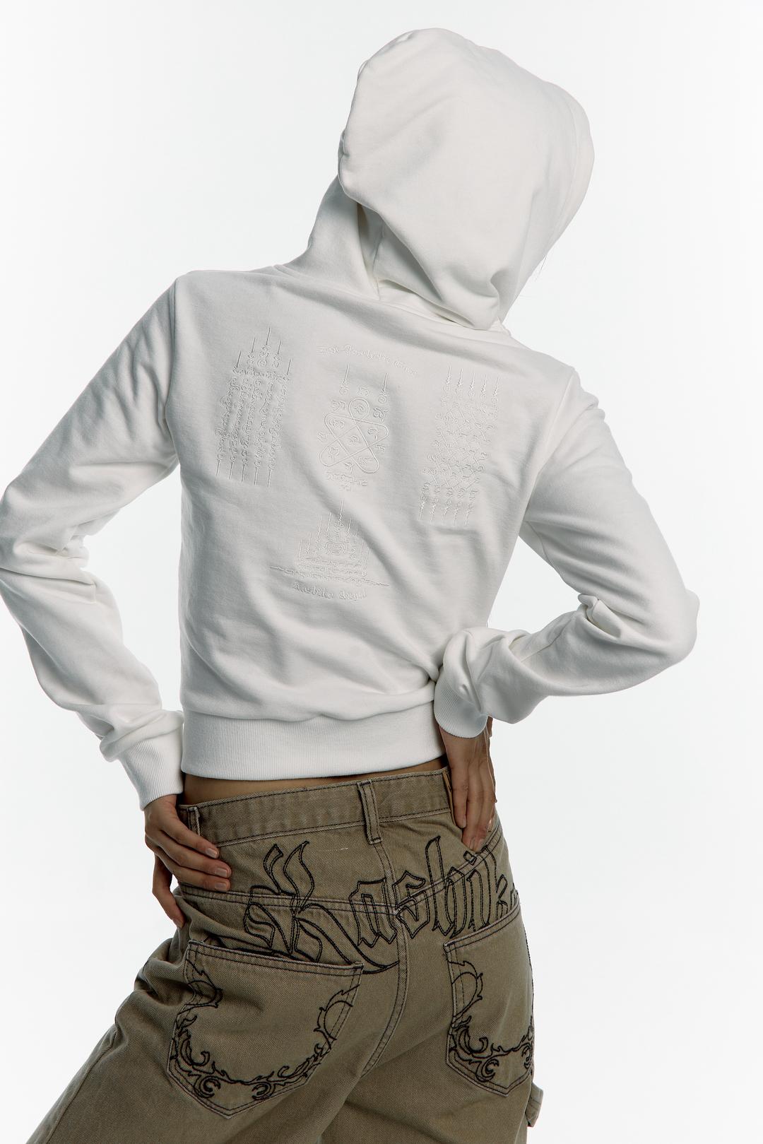 (9/24 Pre-Order) Yantra Slim Hood Zip-up White