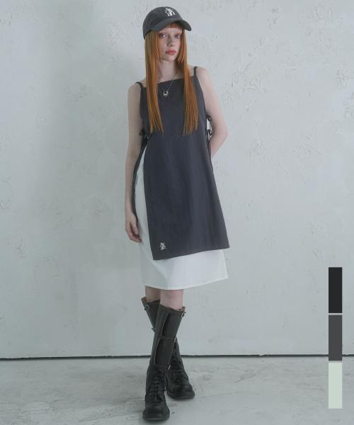 Apron Taslan Layered Dress - 3COL