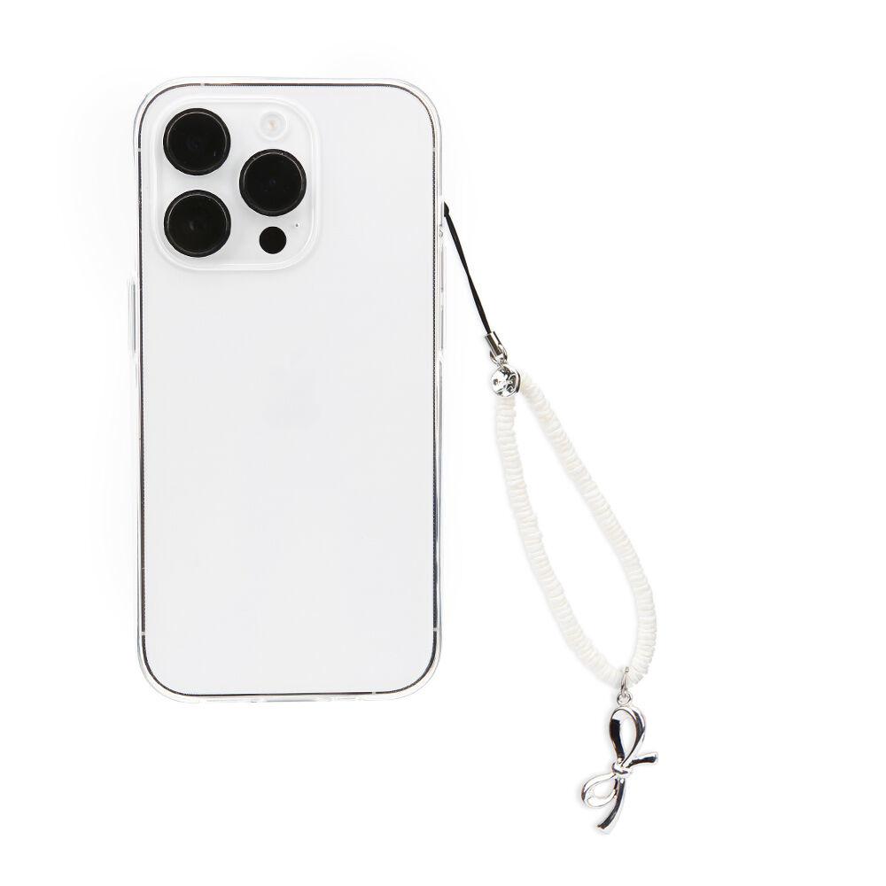 RIBBON PHONE STRAP (SILVER)