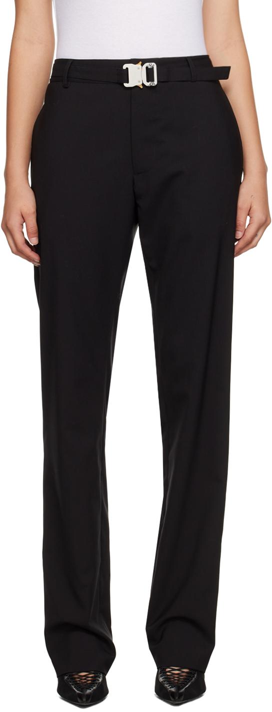 블랙 버클 슬랙스