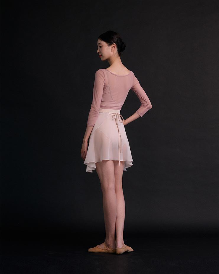 엘르 7부 메쉬탑[샌드핑크]