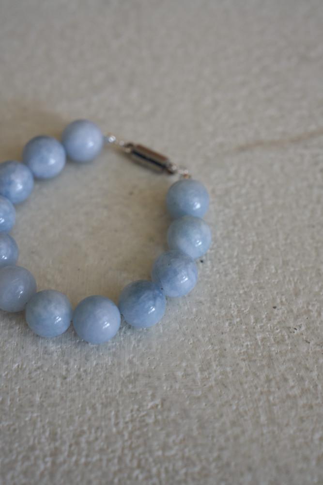Aquamarine bracelet 아쿠아마린 원석 팔찌