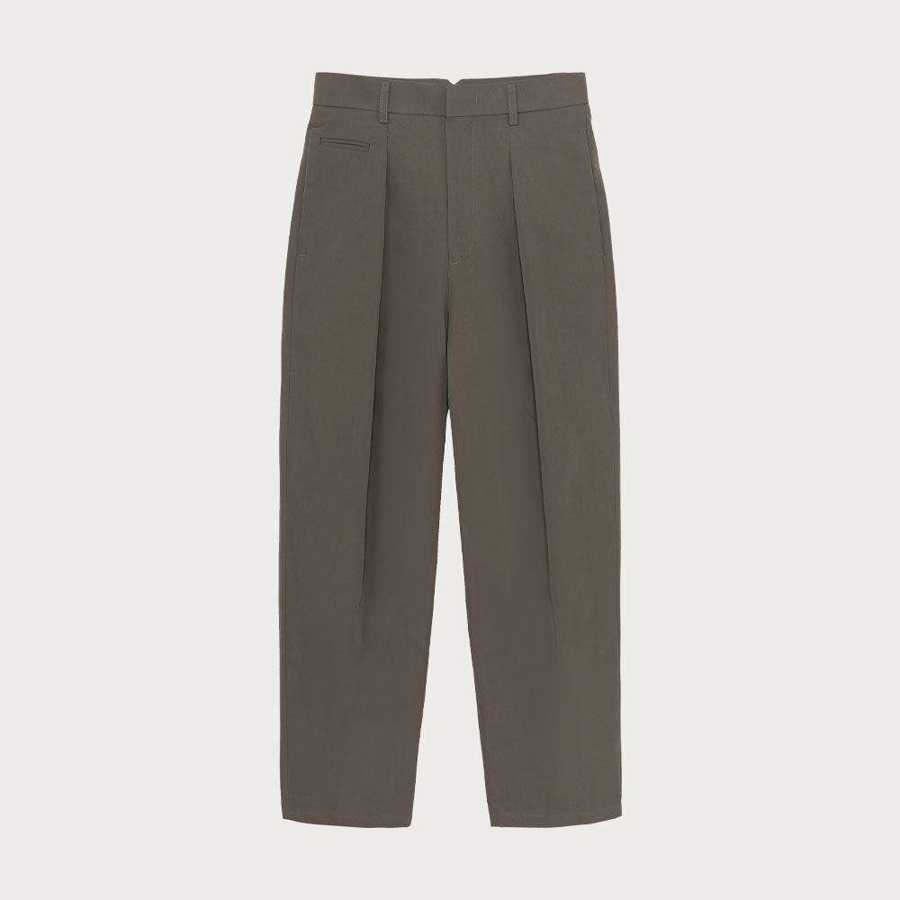 tuck curved chino pants (ash brown)