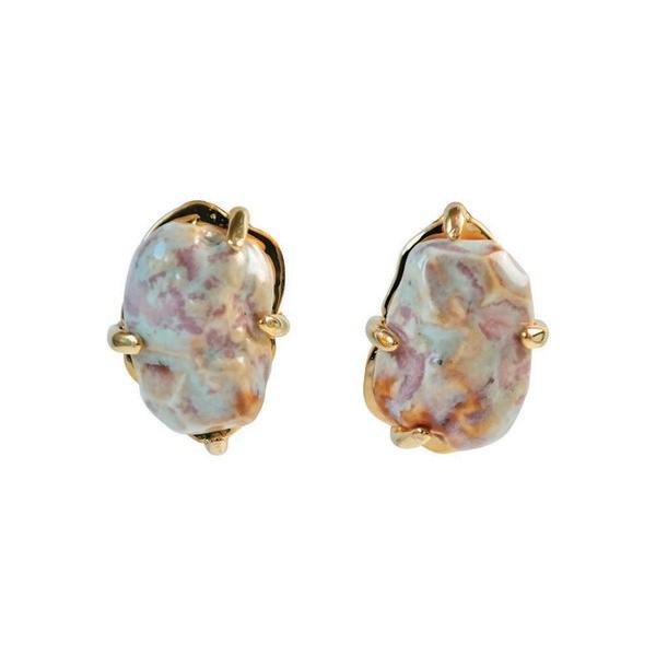 [박세진 착용] Daily Artistic Gold earring_S(Mellow Cream)