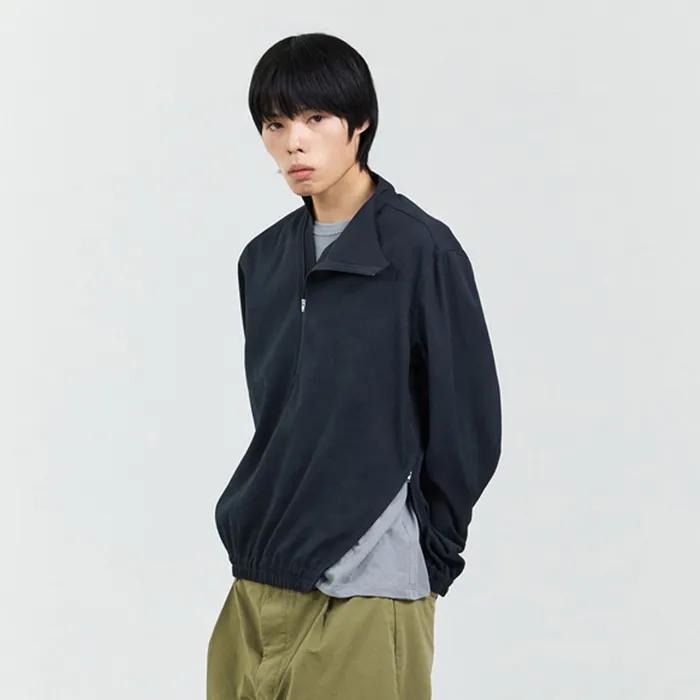 CURVED HALF ZIP-UP NIGHT NAVY