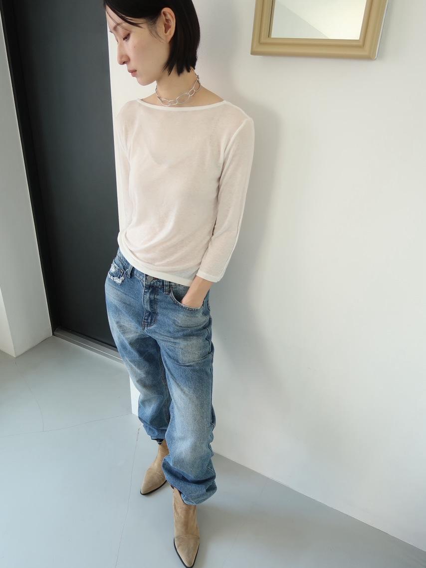 (MADE) FAYE 8/10 SLEEVE TEE - IVORY