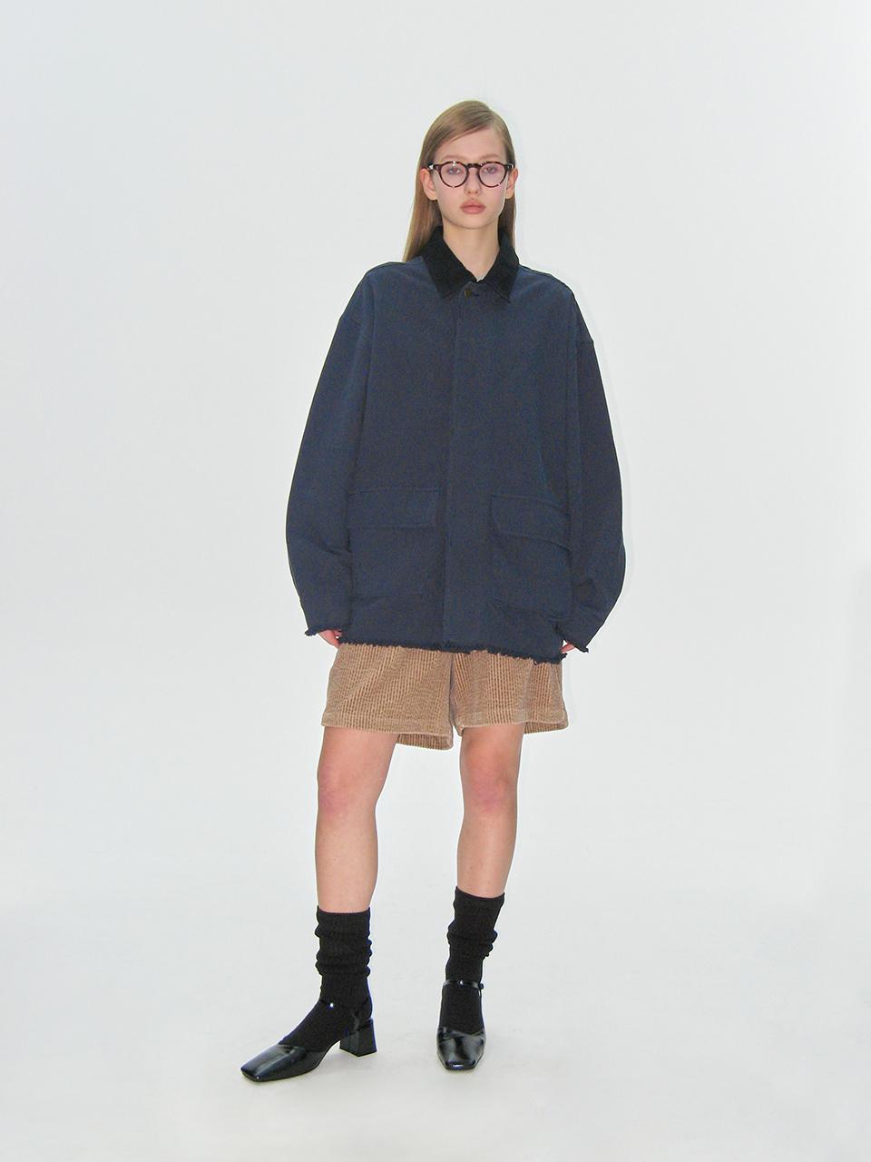[PLZPROJECT]DUSTY DESTROYED JACKET, NAVY
