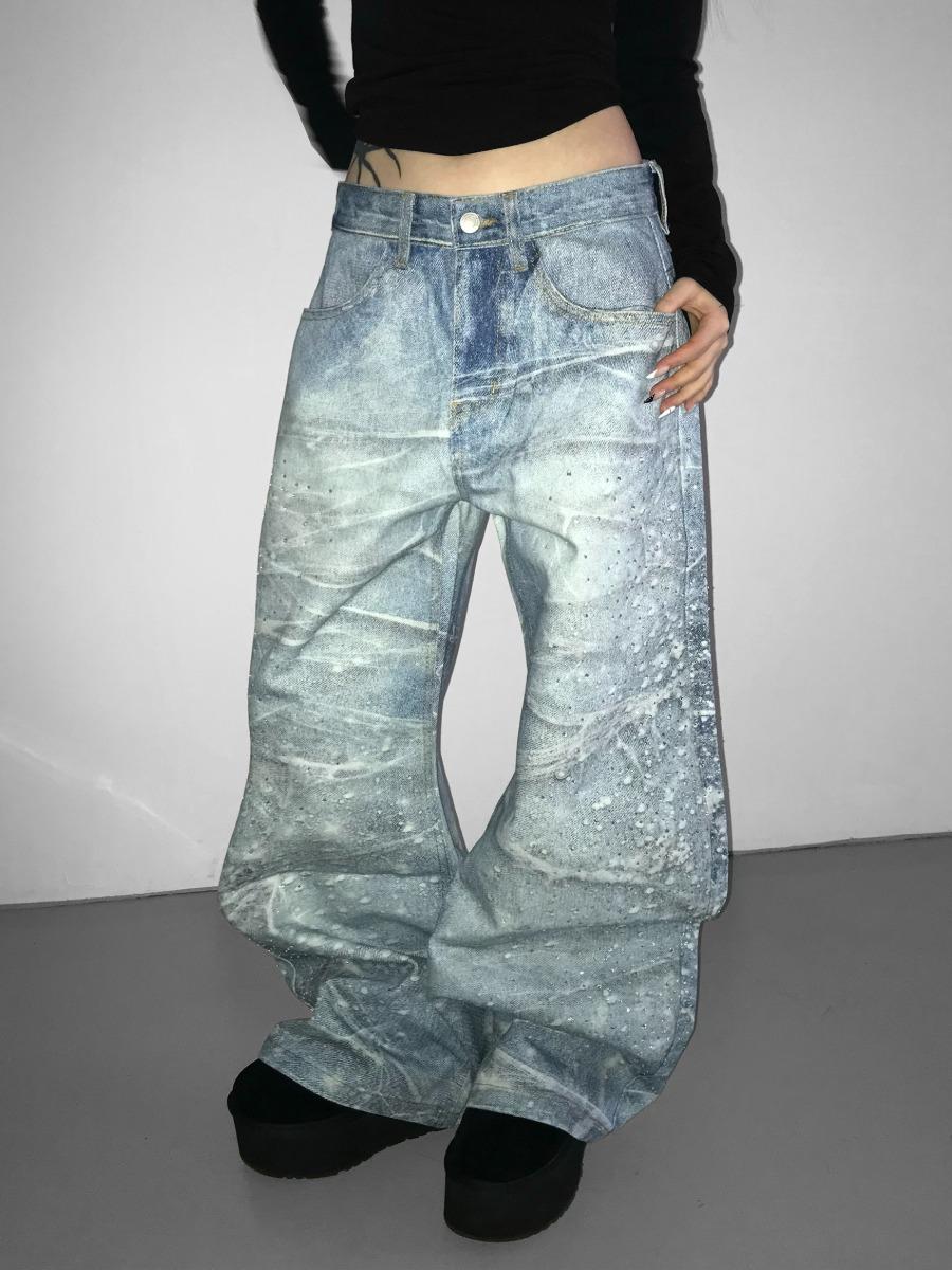 allblue bling wide denim pt