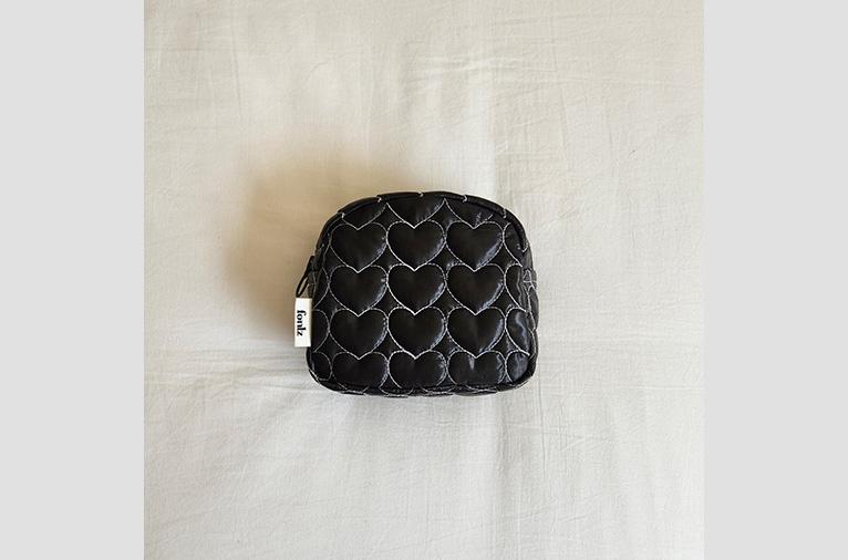 [Fonlz] heart moon pouch - black