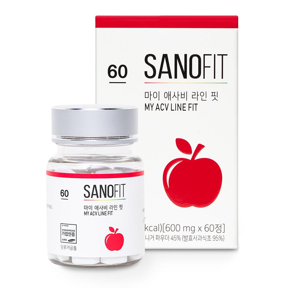 사노핏 마이 애사비 라인핏 애플사이다비니거 사과초모식초 60정 유기산 자연발효