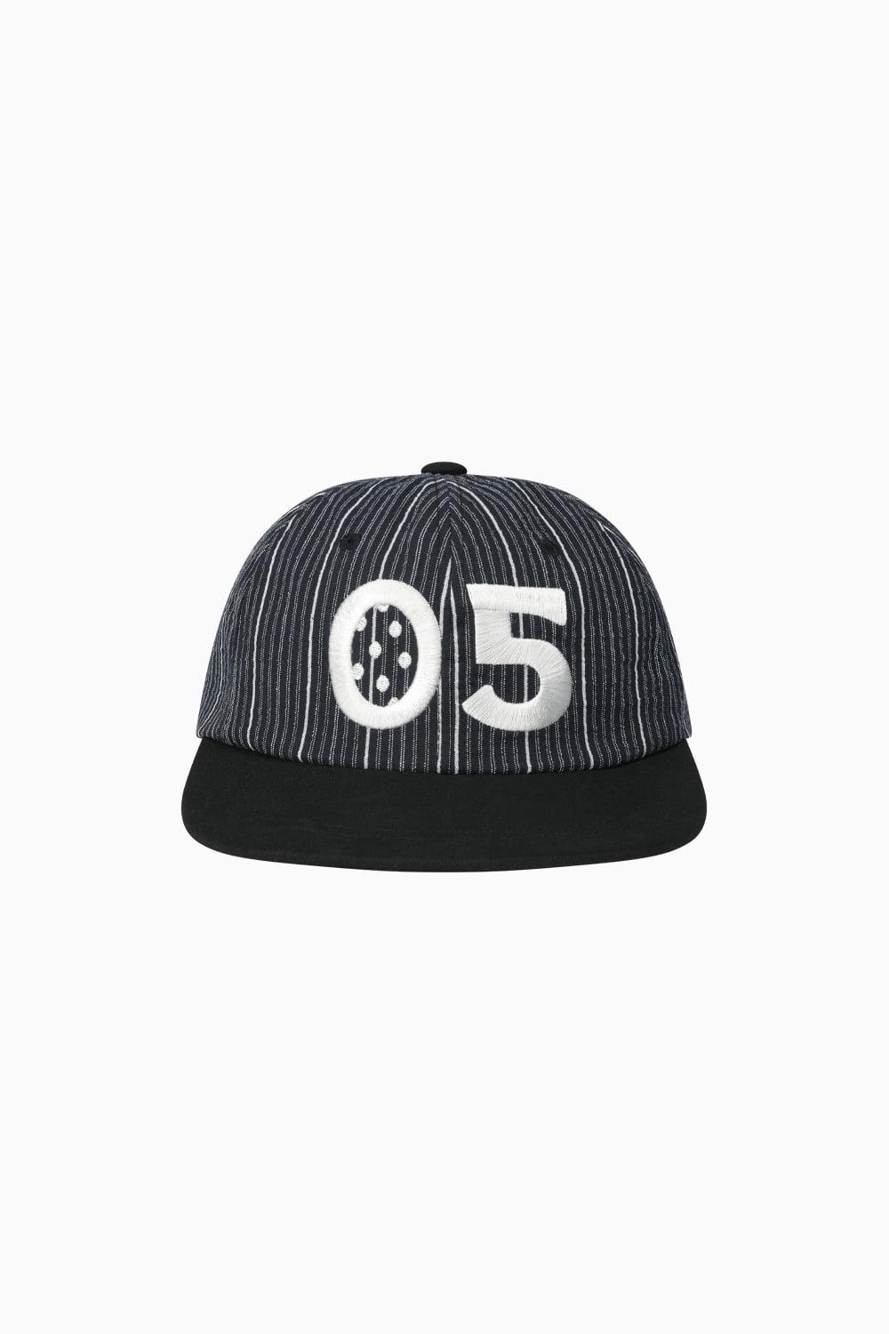 STRIPE NUMBER BALL CAP, NAVY