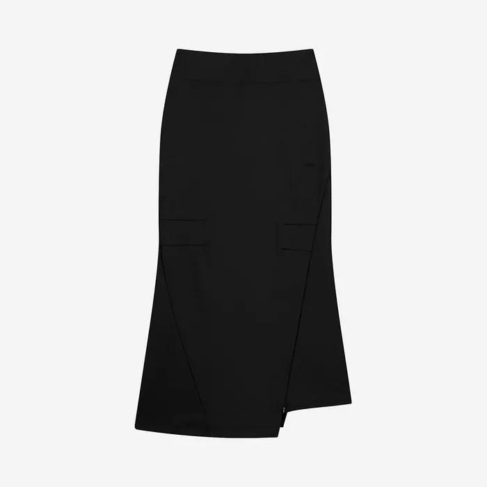 Asymmetric Mermaid Jersey Skirt / Black