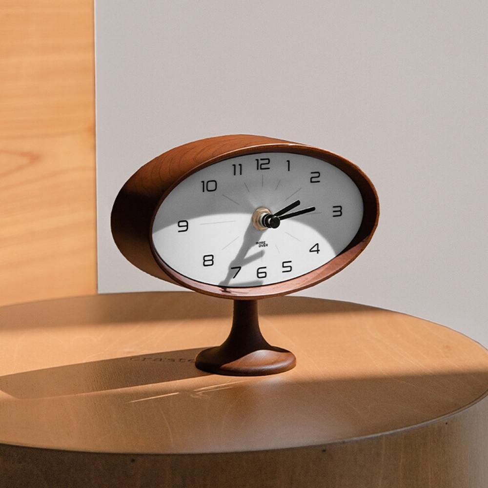 올리브 빈티지 원목 탁상시계 오브제 인테리어 시계
