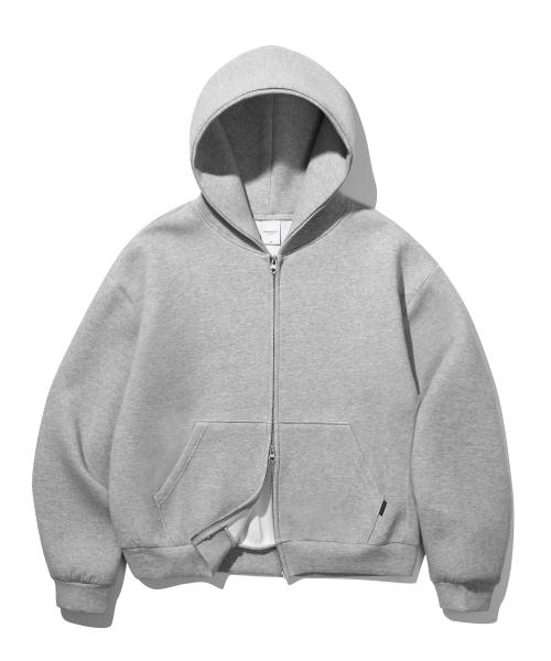 네오프랜 다이버 크롭 후드 집업 (그레이)