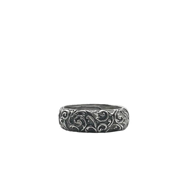 Vintage Scroll 925silver Ring